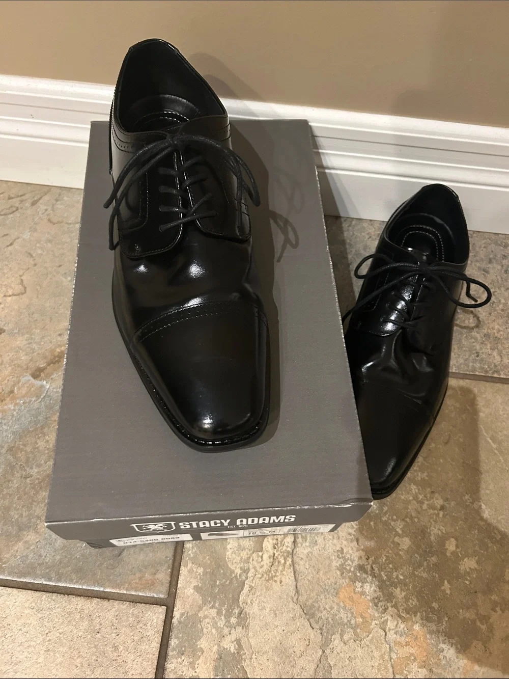 Stacy Adams polished black